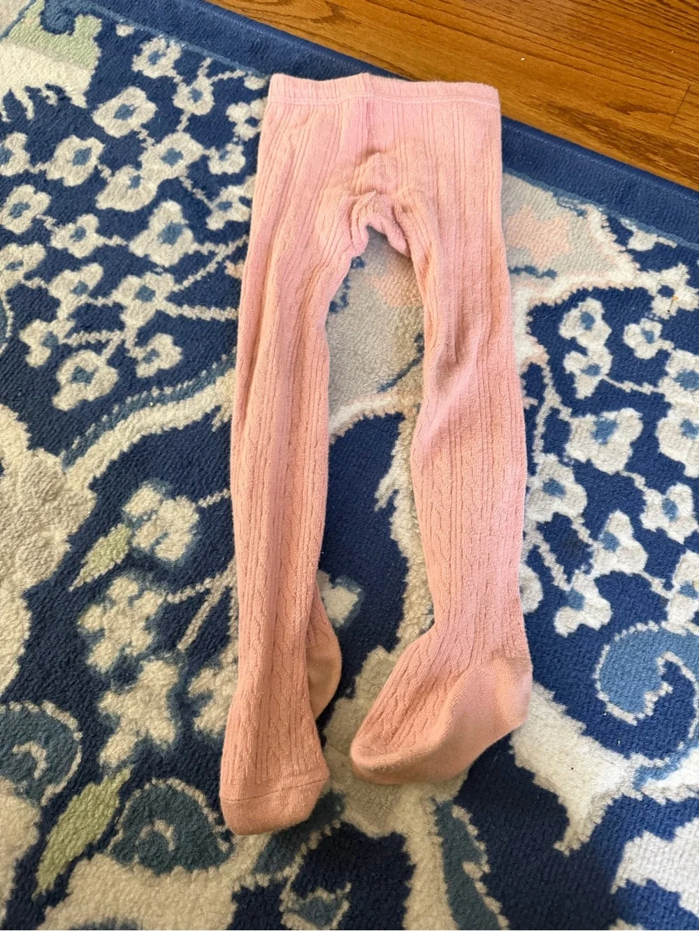 Girls Ribbed Tights in Pink and Mustard - Soft Stretch